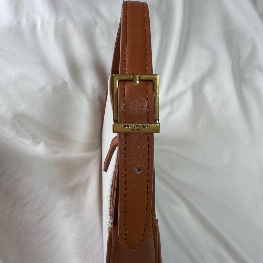 SAINT LAURENT ハンドバッグ ホワイト/ブラウン