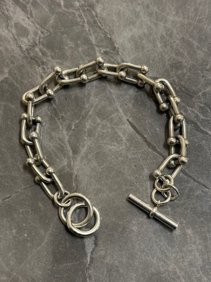 アクセサリー SILVER925 WIDE DESIGN HARD WARE BRACELET