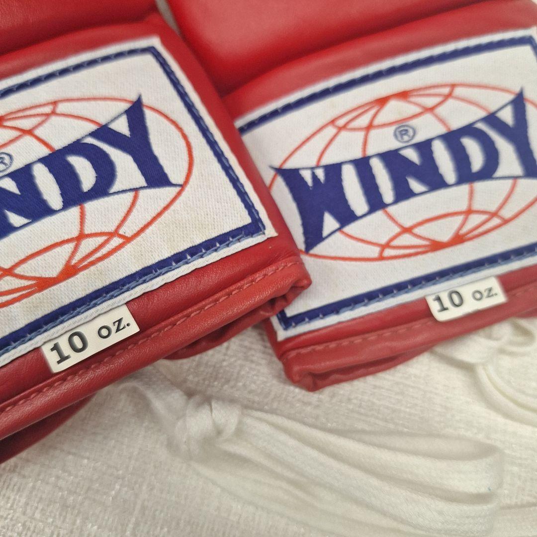 WINDY ボクシンググローブ 10 oz 赤 紐タイプ