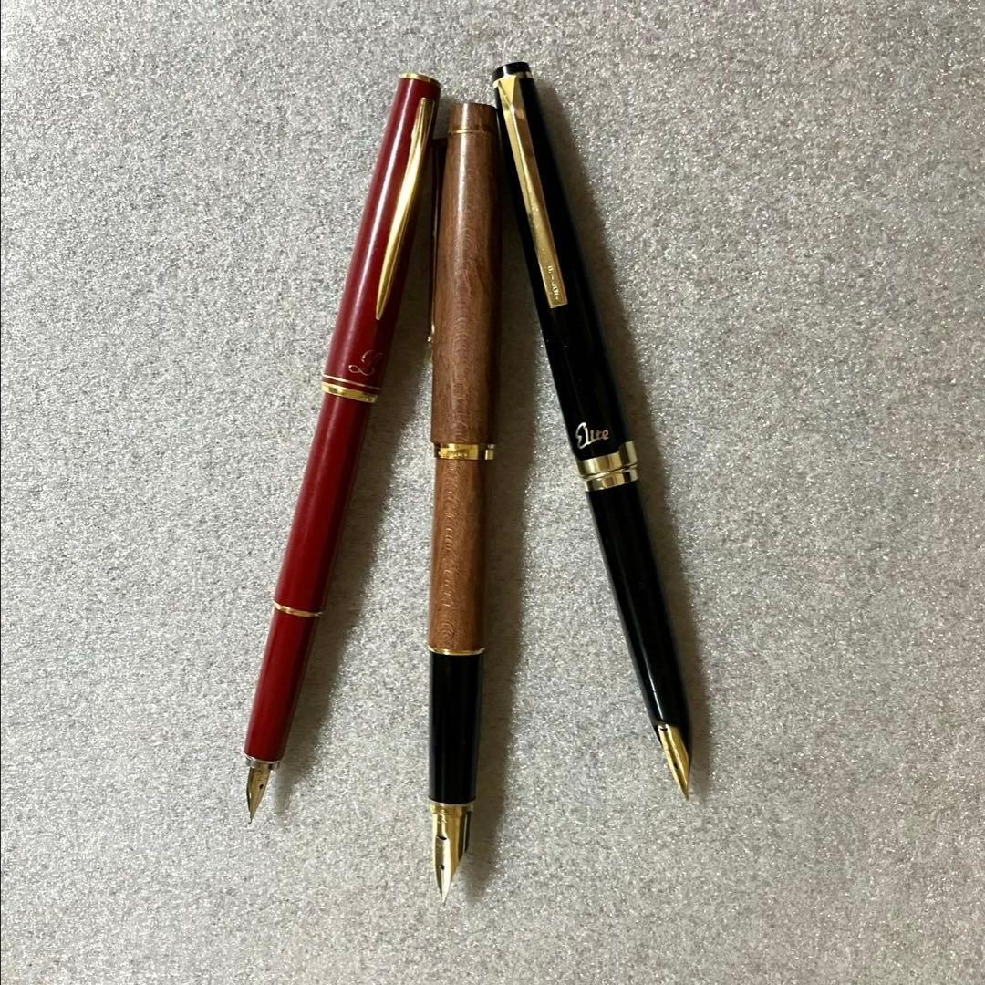 ビンテージ アンティーク 昭和レトロ パイロット 万年筆 ３点セット