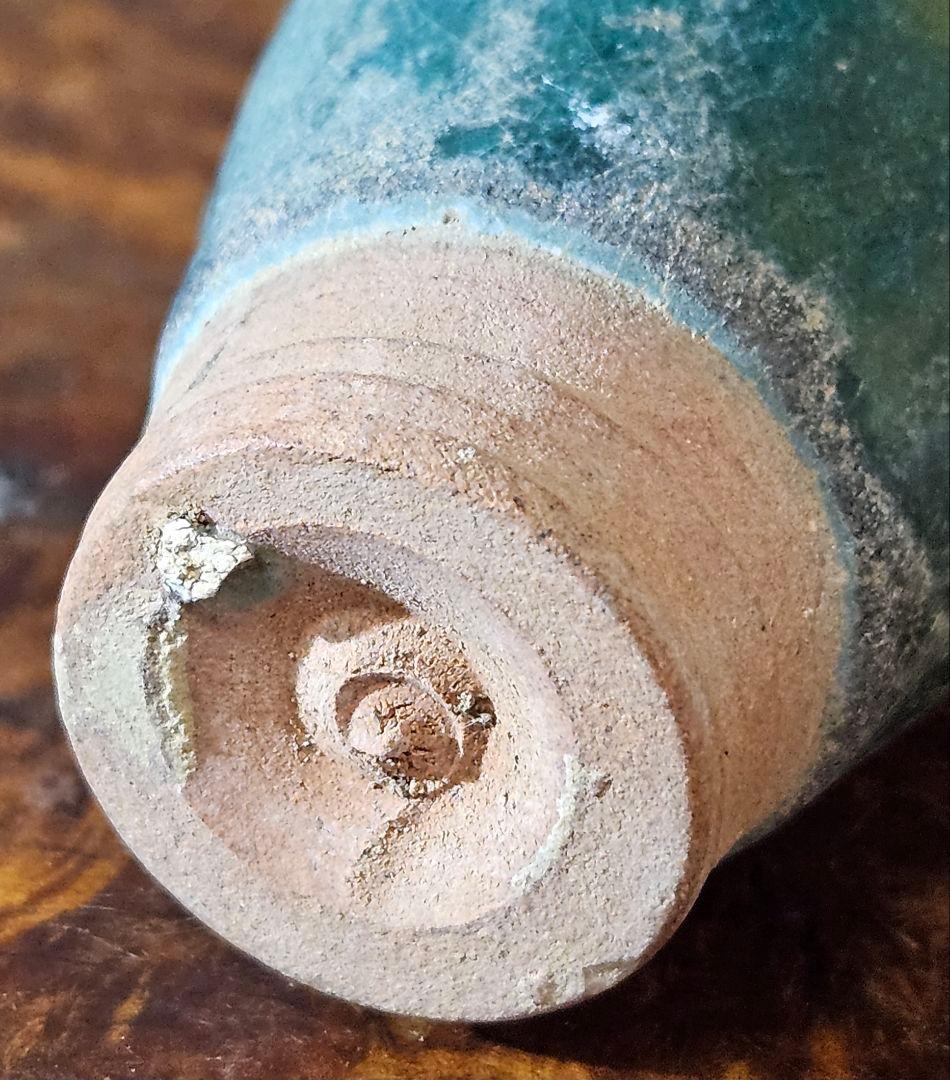 中国古美術　中国古陶磁器　中国古玩　南宋～明朝明代　緑釉　瓢形　小壺　鼻煙壺