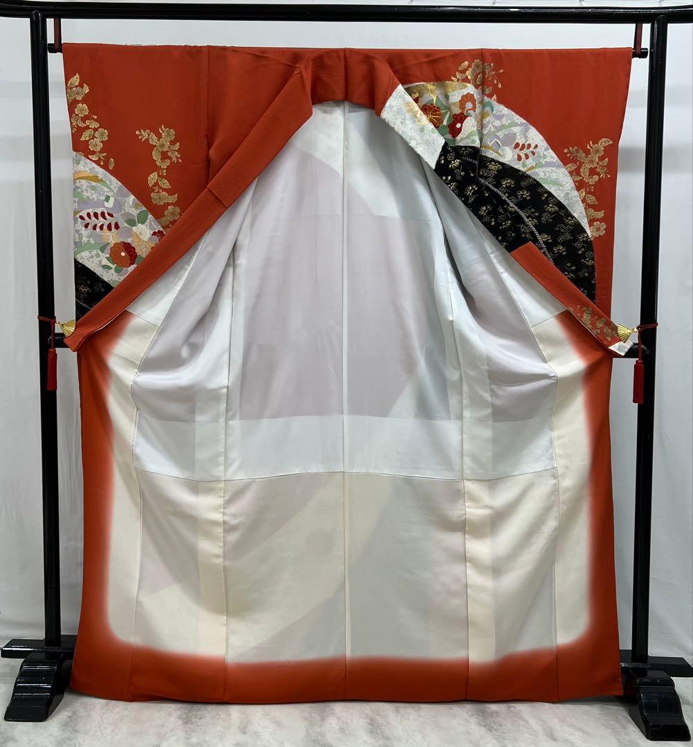 名門藤原織物　振り袖　フルセット　別誂長襦袢付　金駒刺繍　絞り　袋帯　701