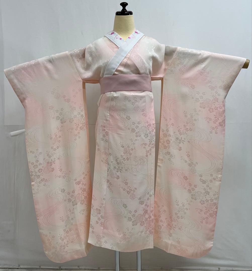 名門藤原織物　振り袖　フルセット　別誂長襦袢付　金駒刺繍　絞り　袋帯　701