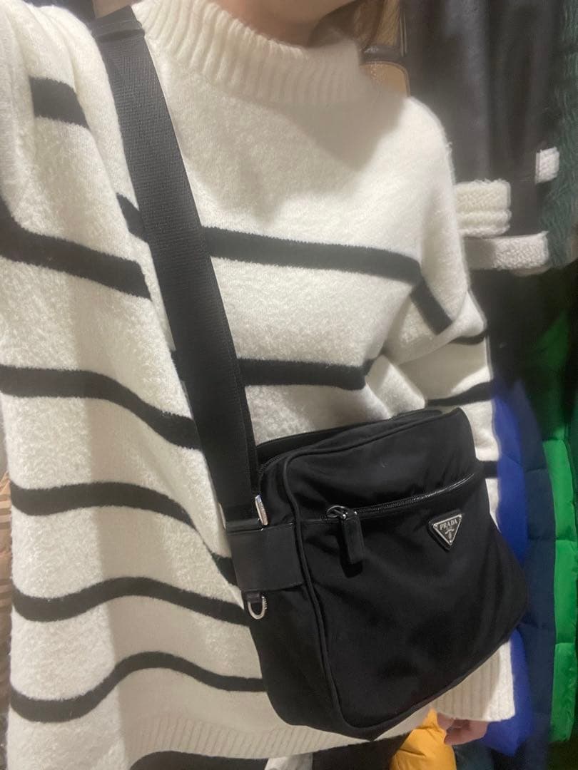 プラダ◆ナイロン◆ショルダーバッグ◆サフィアーノ◆ブラック　黒