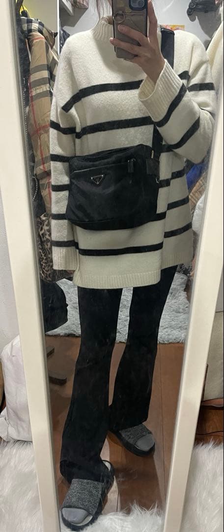 プラダ◆ナイロン◆ショルダーバッグ◆サフィアーノ◆ブラック　黒