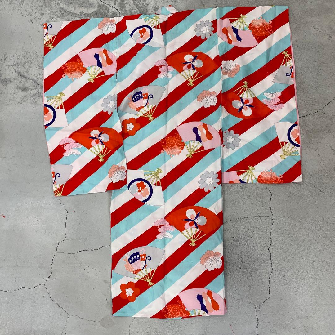 七五三 3歳女の子　アンティーク着物【K3-04】