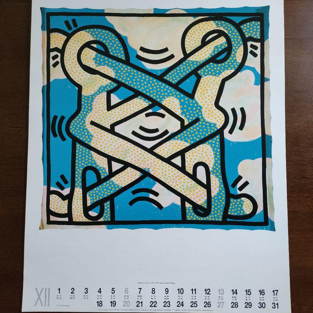 \"未使用\"キースヘリング Keith Haringリトポスター　1998カレンダ