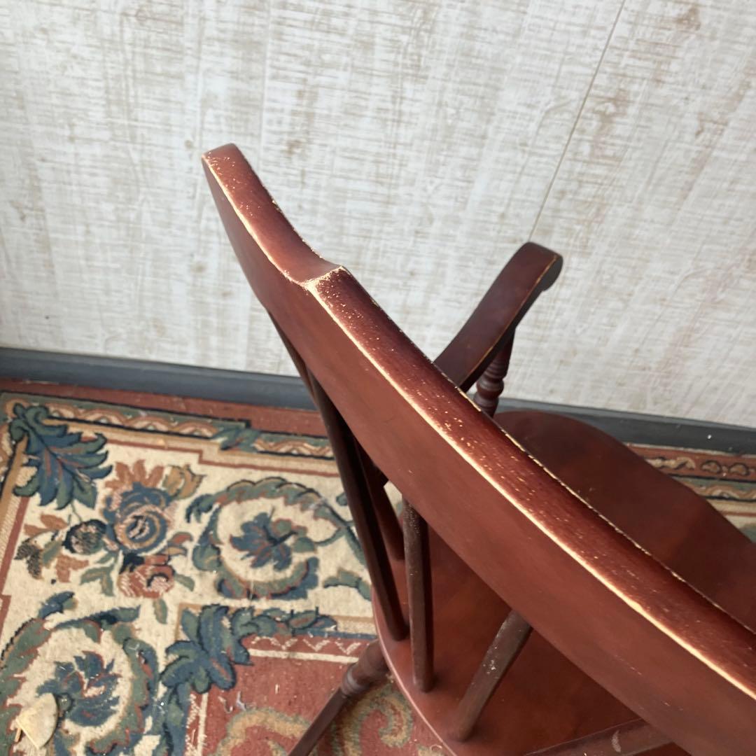 昭和レトロ 木製 ロッキングチェア アームチェア 古道具 古家具 ビンテージ