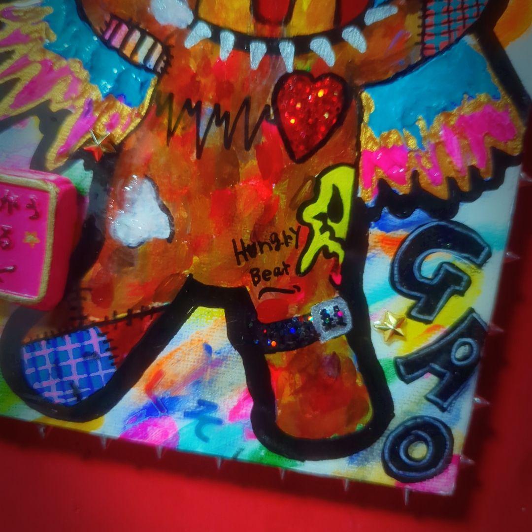 【一点物イラストアート】Killer Bear【F0号】現代アート