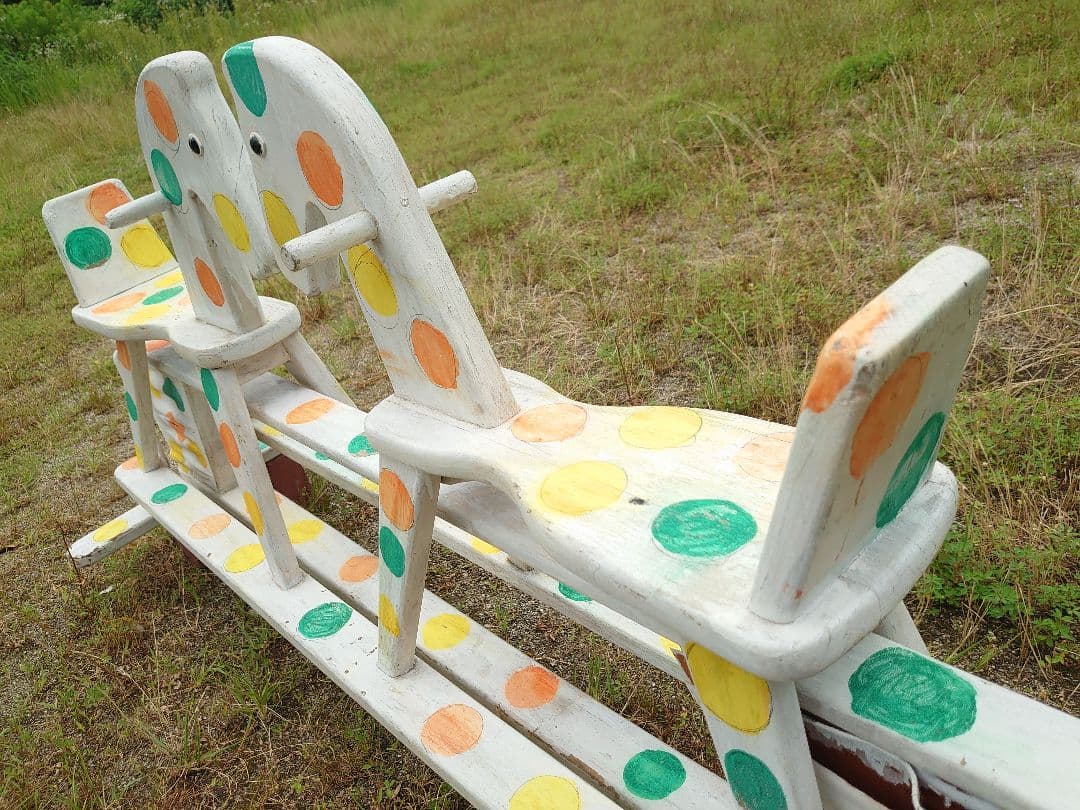 シーソー　木馬　水玉　オブジェ　アンティーク家具