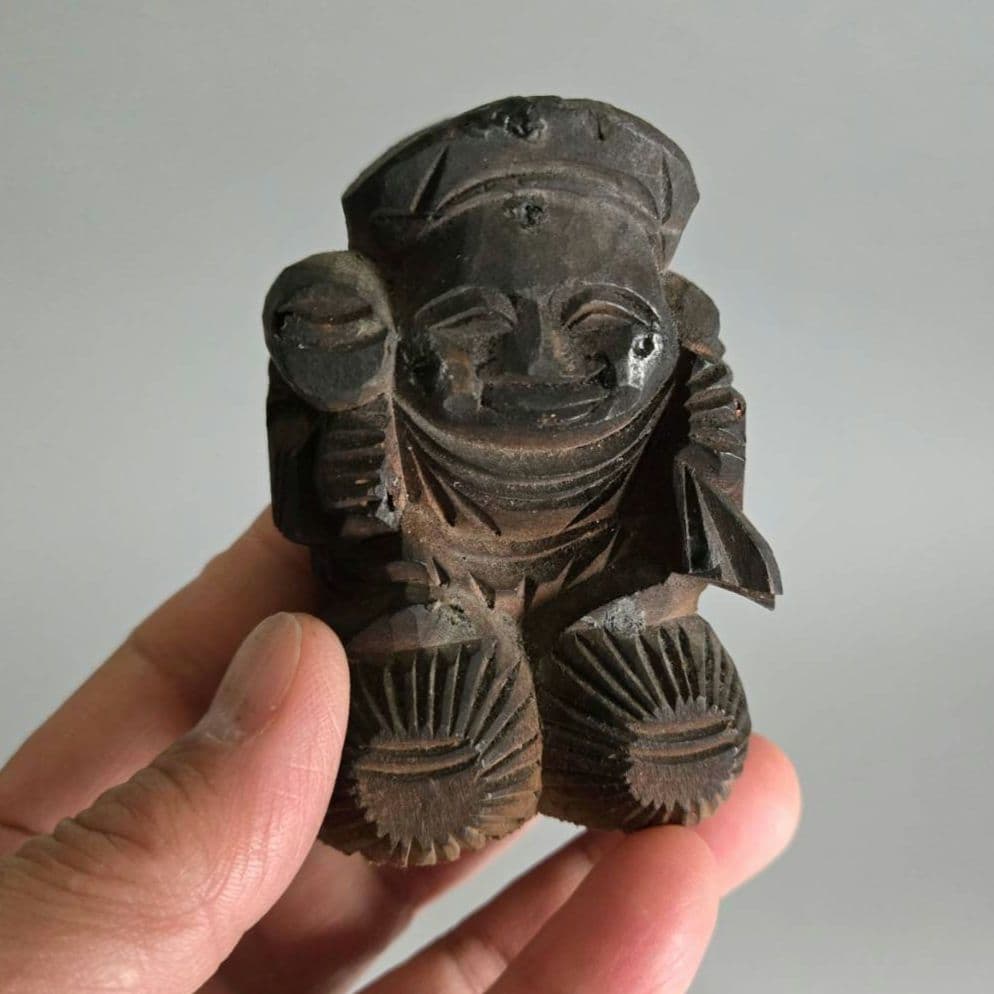 M-1248 木彫 恵比須大黒像 江戸時代 仏像