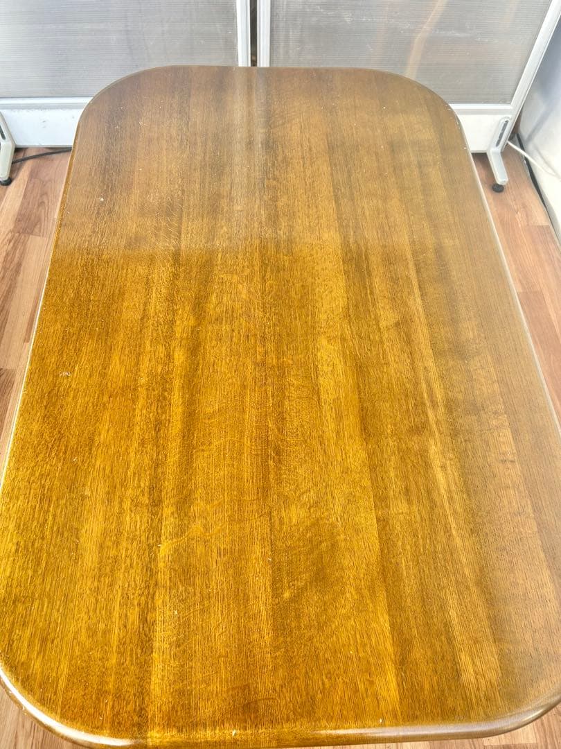617 浜本工芸 ダイニング　テーブル 高級木製 美品 ナチュラル リビング　a