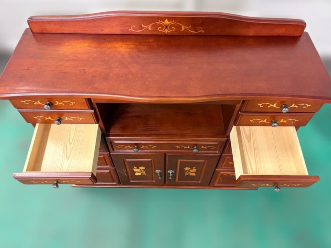 ま*ん様 イタリア調　サイドボード　象嵌細工　チェスト　キャビネット　アンティー