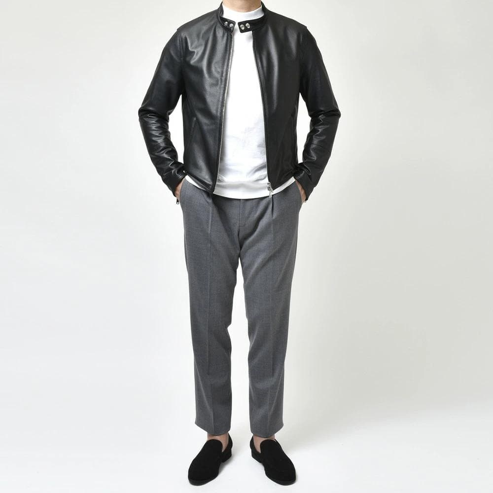 エンメティ H UOMO SP CALF SKIN シングルライダース