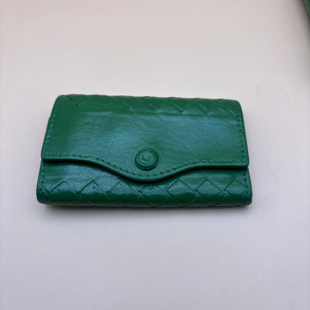 ◆正規品◆ボッティガヴェネタイントレチャート 二つ折りサイフとオマケキーケース付