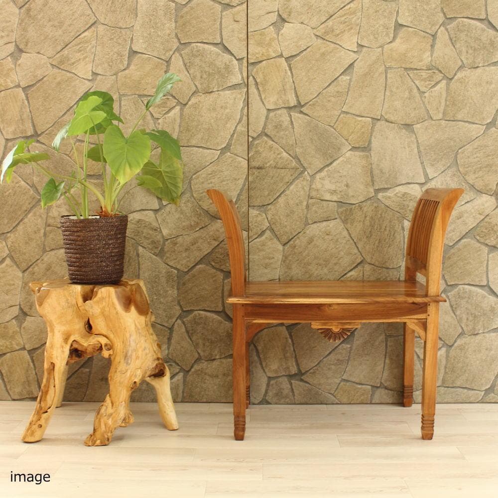 ラスト1点 新品 チーク家具 無垢 デザインスツール カルティニチェア 木製