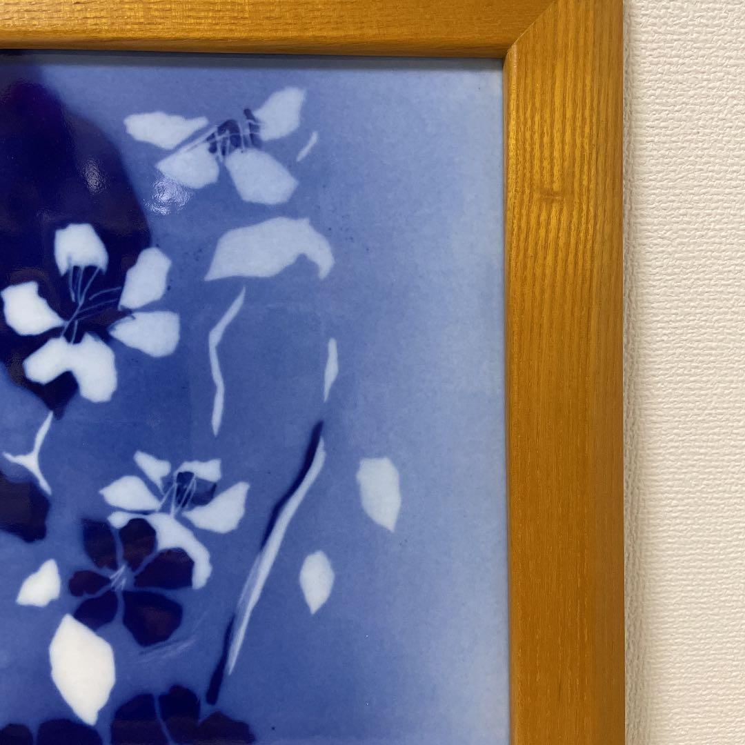 ＊Juliane Marie＊・Blue flower・額装３４cm×２８cm