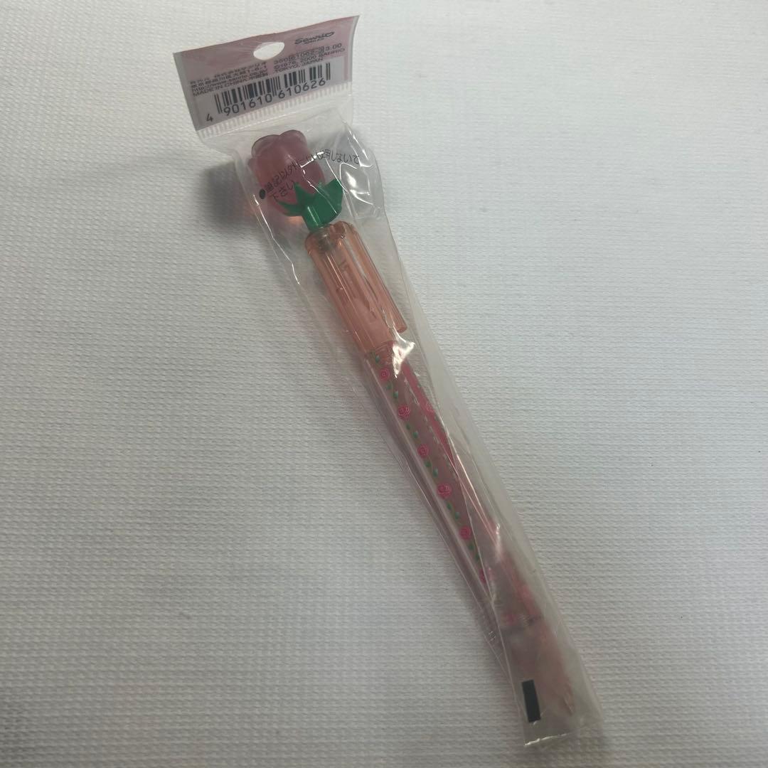 亀*様 【当時物】キティ バラチャーム付きシャーペン 2000年頃 未使用品 平