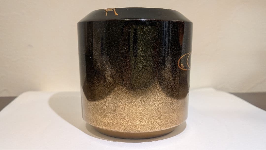 『川蝉蒔絵』吹雪『吉田華正』　輪島塗茶道具　カワセミ翡翠　棗　塗師　共箱共布