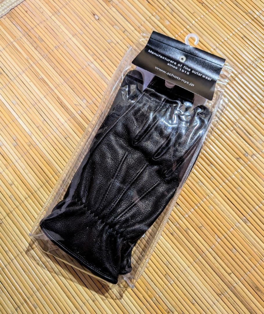 新品　schott　ショットワンスターレザーグローブ　Mサイズ ブラック　手袋