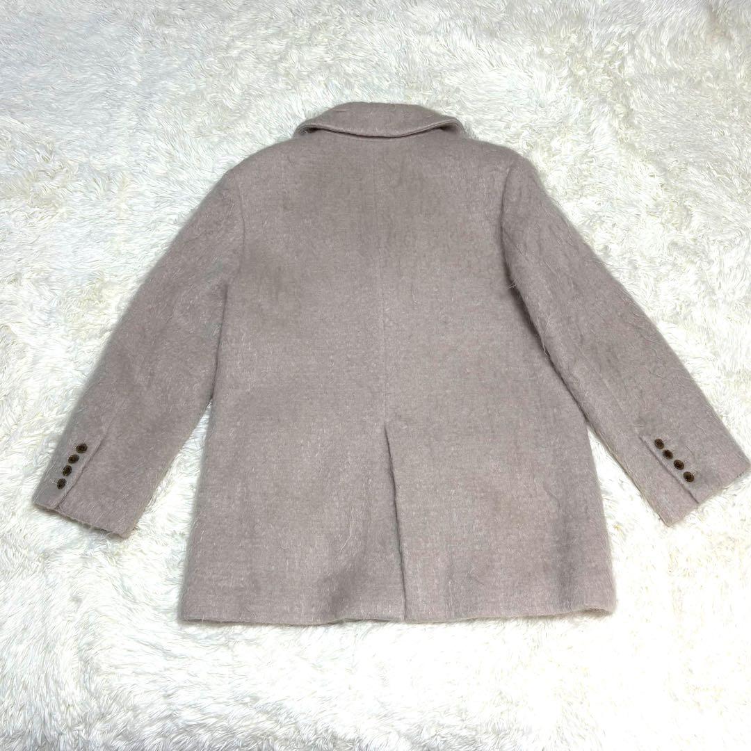 美品　SLOBE IENA シャギージャケットコート F モヘヤ ベージュ