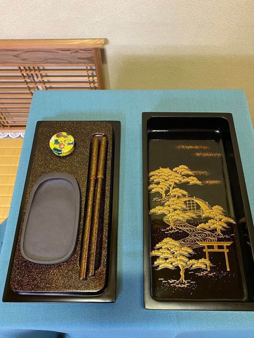 吉田華正　『住吉蒔絵硯箱』