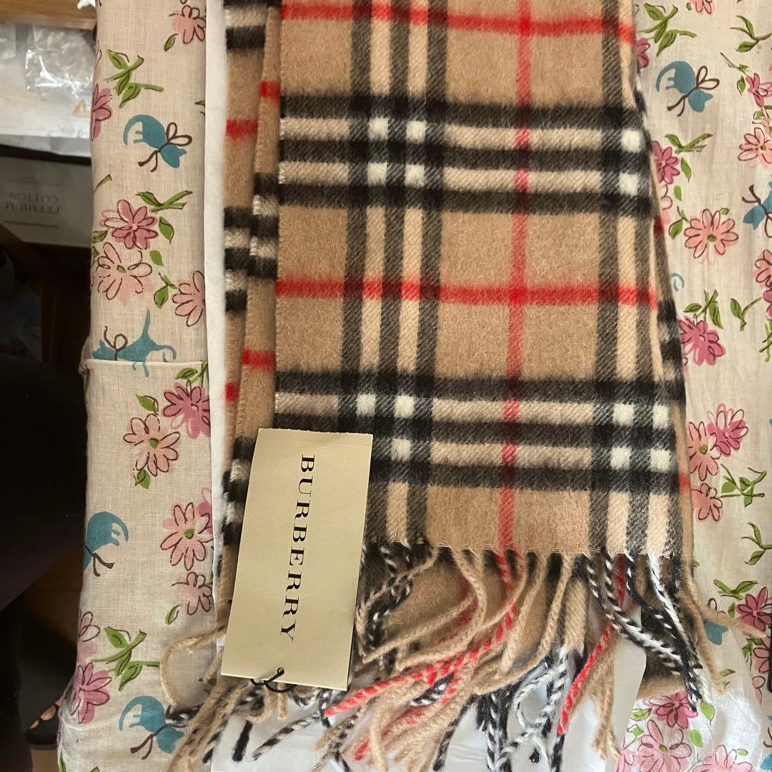 BURBERRY チェック柄カシミアマフラー