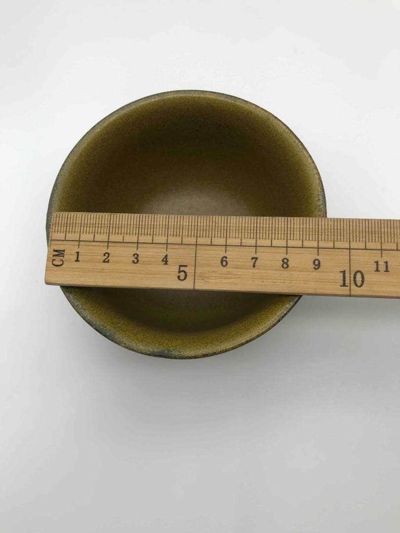 清時代　茶末釉茶碗　茶碗　湯呑　古染付　茶道具　旧家蔵出し(D-64)