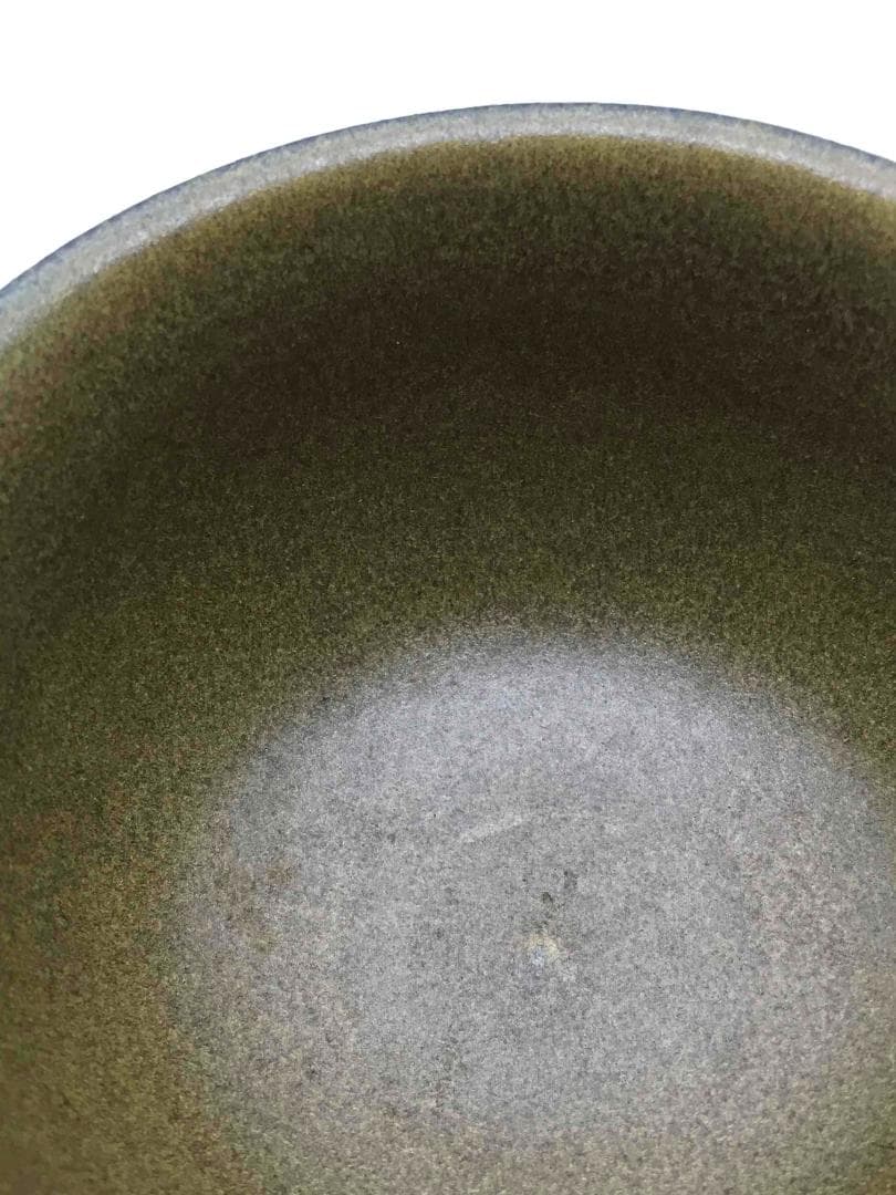 清時代　茶末釉茶碗　茶碗　湯呑　古染付　茶道具　旧家蔵出し(D-64)