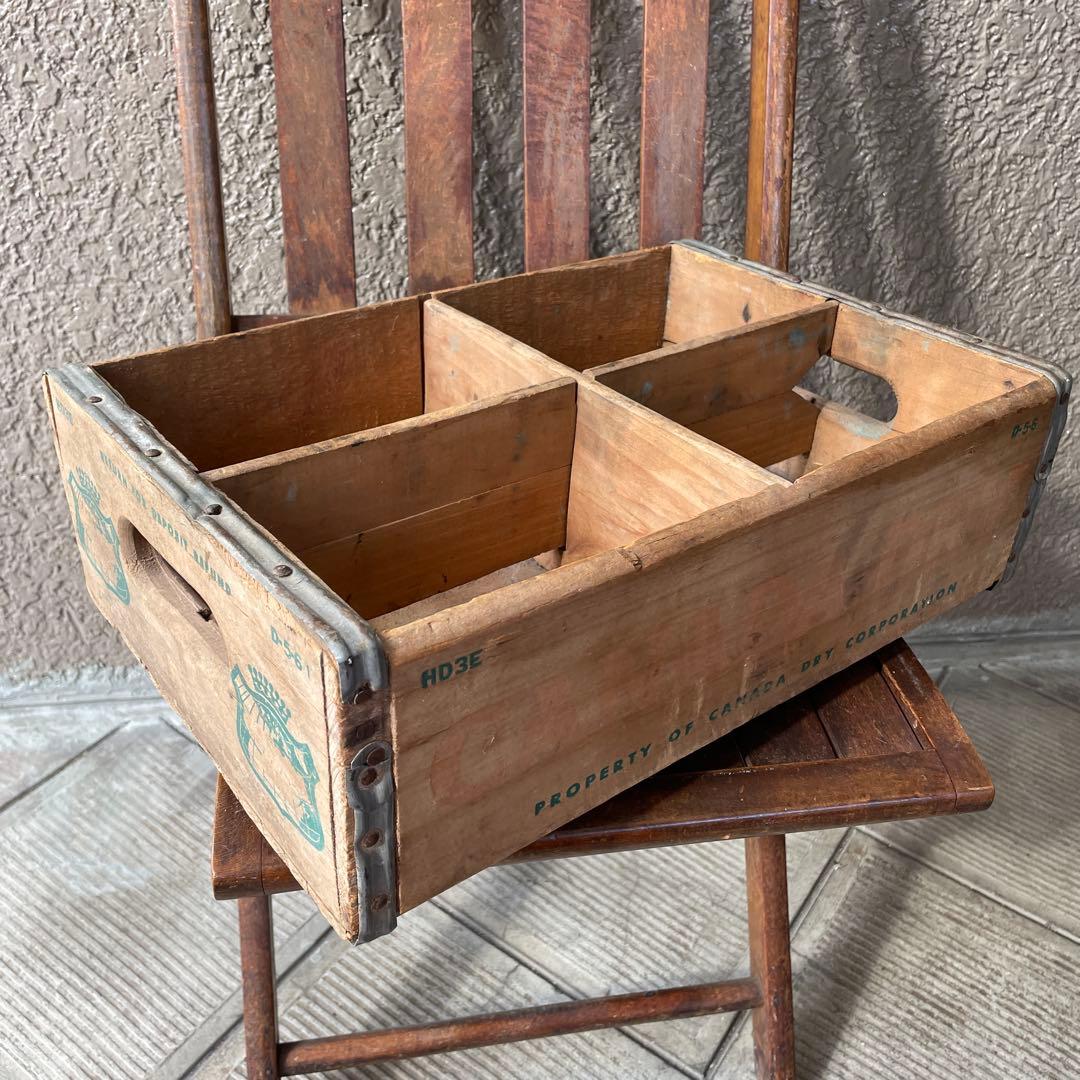 貴重★60s　DRYカナダドライ　ビンテージ木箱ウッドボックスUSA