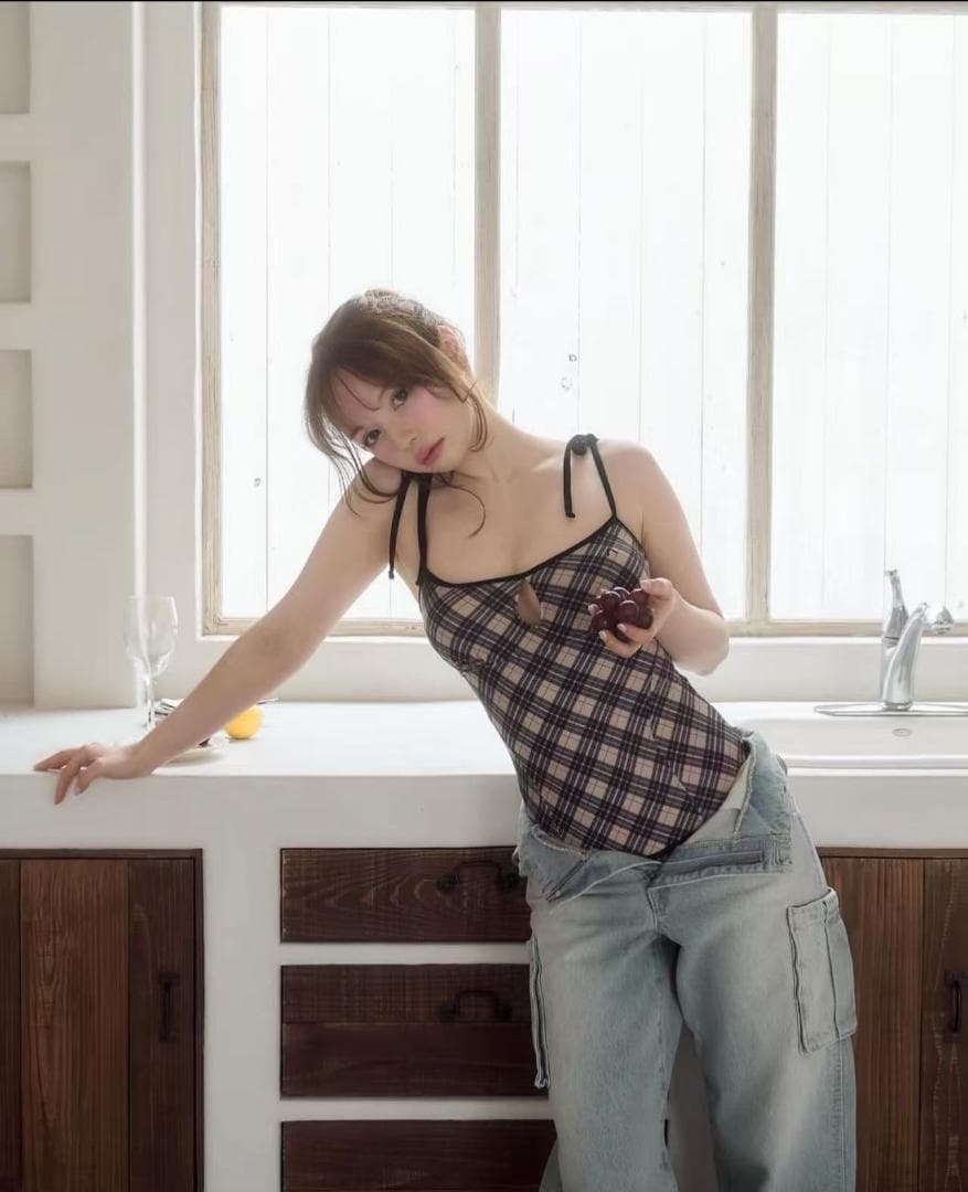 【新品】Nadia check swimsuit　♡　andmary