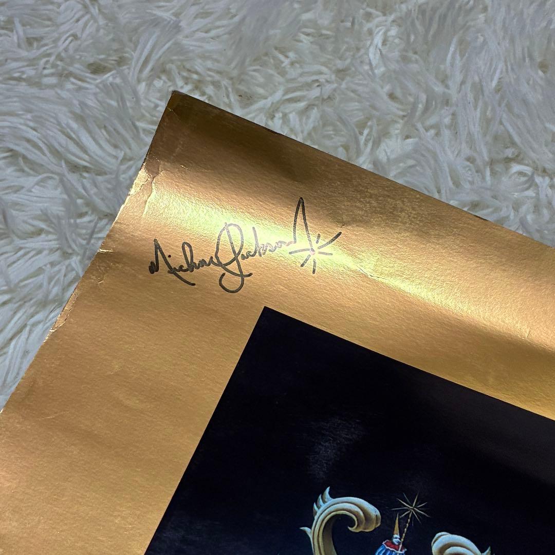 【希少】マイケルジャクソン　デンジャラス　サイン入りポスター　鑑定書付き