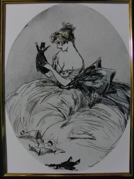 ルイ・イカール限定版・アールデコ/ひとり遊び、希少な額装用画集より