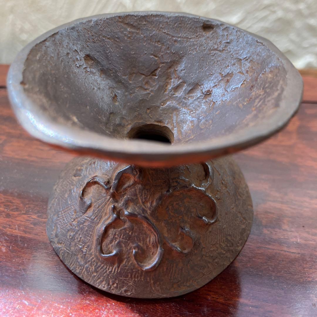 鉄　蓋置　末広　茶道具