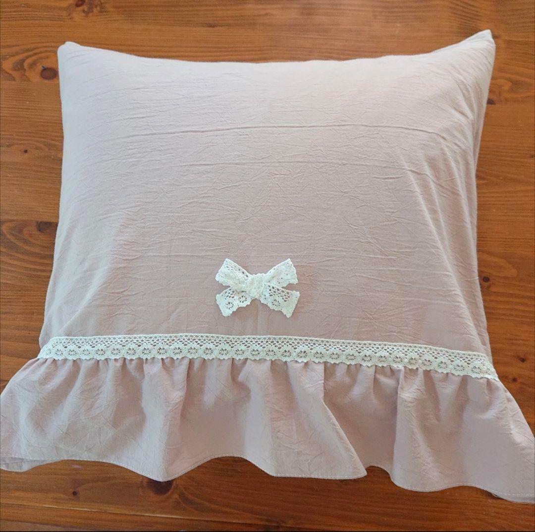 花子♡ダスティピンクコットン♪クッションカバー2枚&パソコンカバー1枚