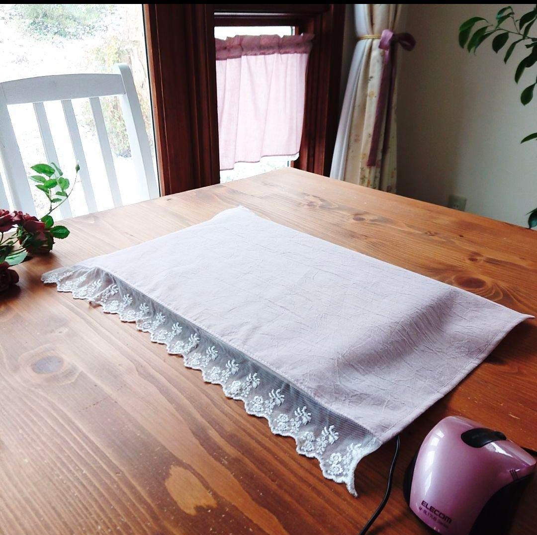 花子♡ダスティピンクコットン♪クッションカバー2枚&パソコンカバー1枚