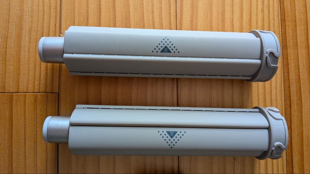 シルバー 2way・3wayヘアアイロン 本体と付属品