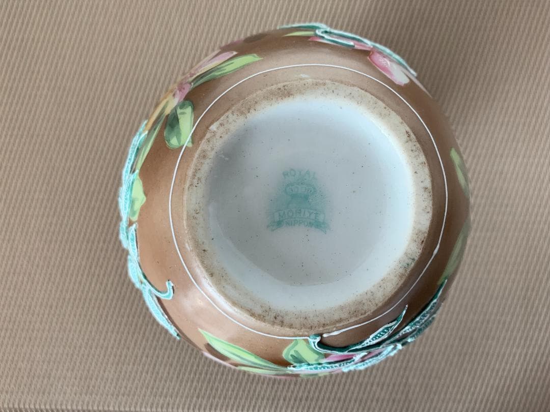 ✨特別価格✨オールドジャパン盛上げ花瓶躑躅文様　アンティークオールドノリタケ