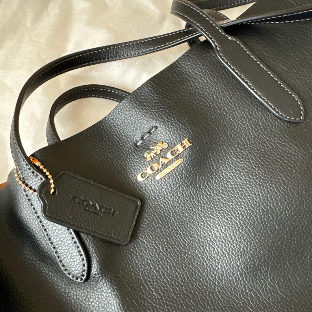COACH 黒 レザー トートバッグ