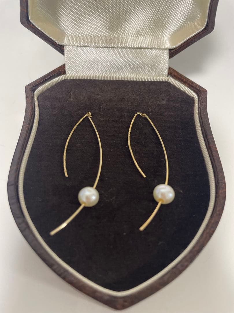 値下げ！【美品】agete アガット　パール付きフックピアス