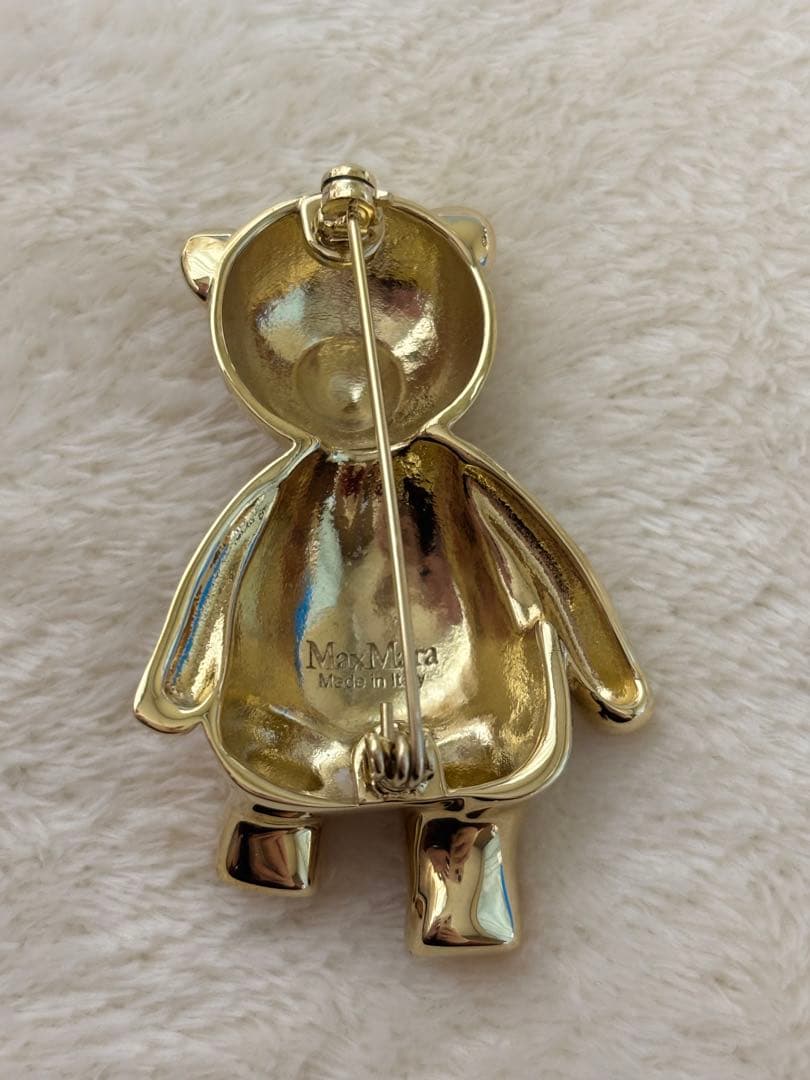 MaxMara ゴールド クマ ブローチ
