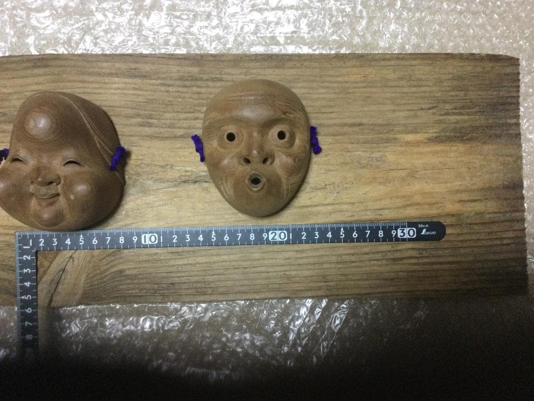 能面　日本製　木製 2点セット