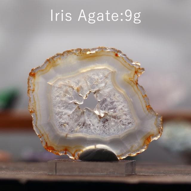 9g　大判　イリスアゲート　インドネシア産　鉱物標本　アゲート