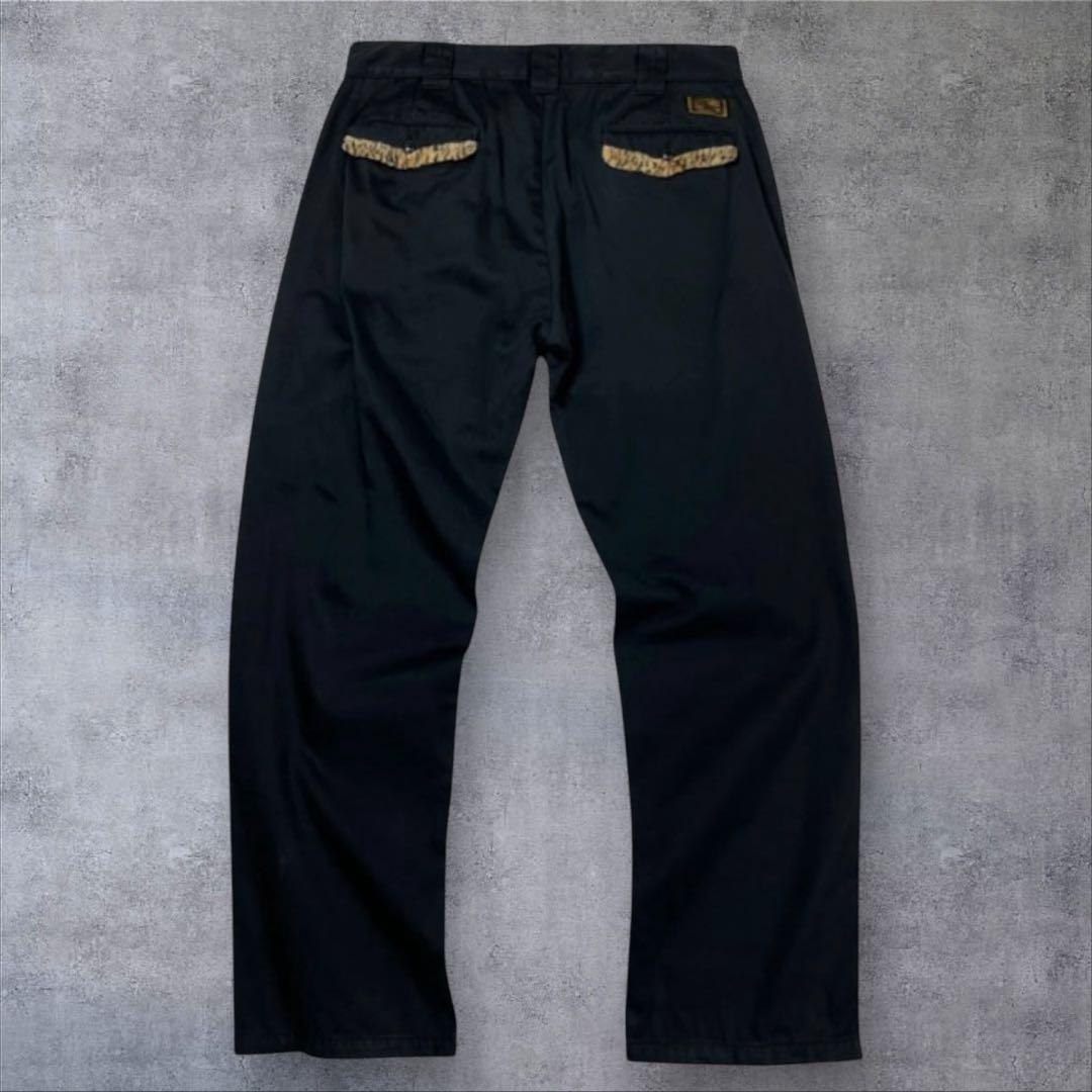 希少✨NEIGHBORHOOD レオパード切替 チノパン ブラック L