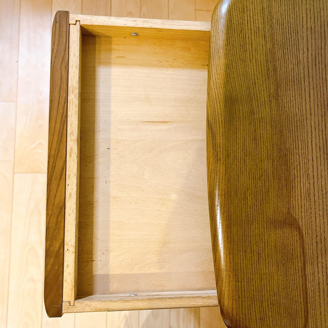 karimoku カリモク 電話台 コンセント付き キャビネット 4段 引出し