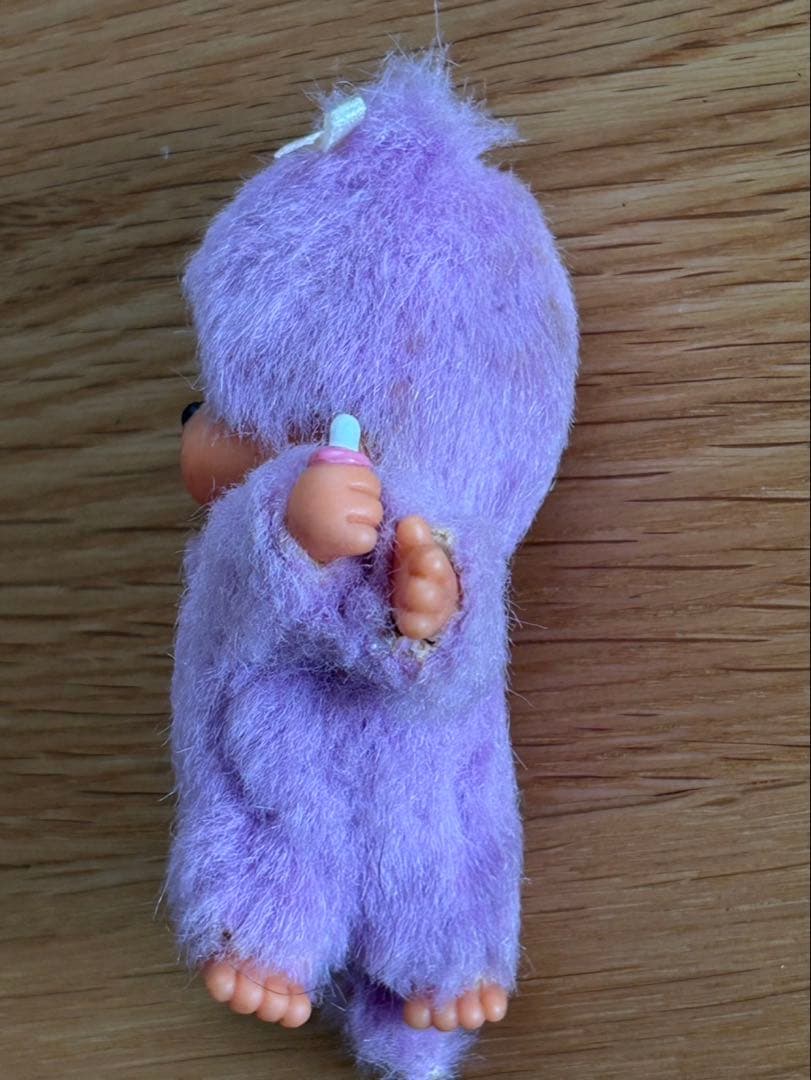 モンチッチ　クリップマスコット　パープル