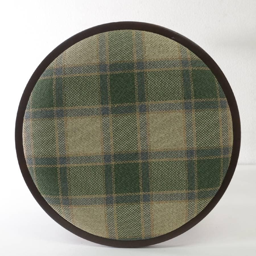 値下広松木工 LUME ルメ 回転 昇降式スツール 座面取り外し可 チェック柄