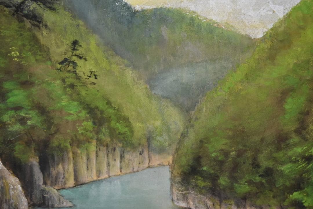 禮之/瀞峡/山水図/横物/掛軸/名家伝来/AA-68