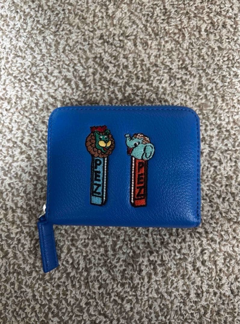 PEZ ジャバラ二つ折り財布 ブルー