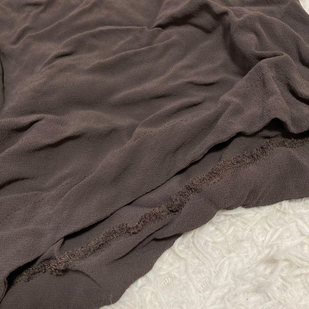 COMMEdesGARCONS 変形シフォンパンツ ブラウン XS オシャレ